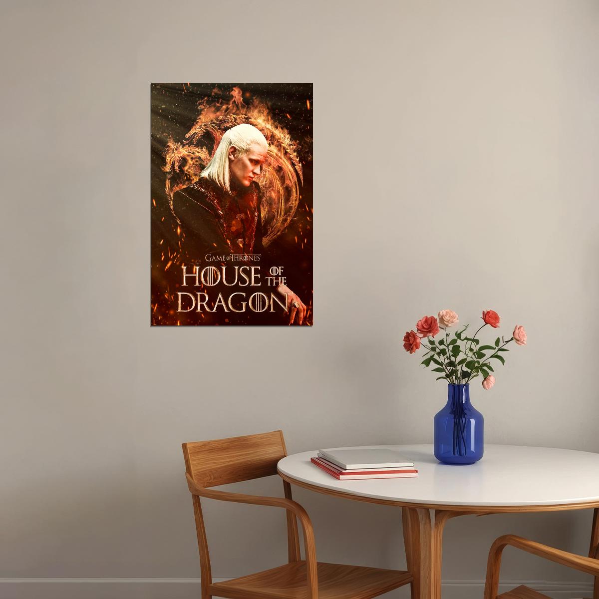 House Of The Dragon Daemon Targaryen TV Series Poster Cool Theater Room Wall Art