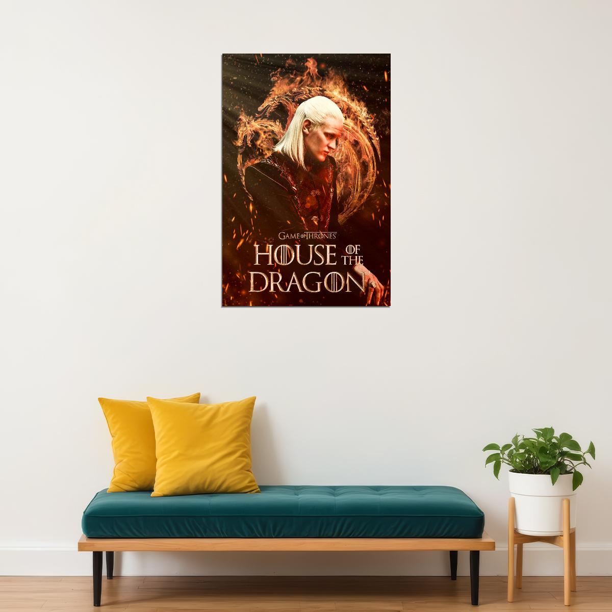 House Of The Dragon Daemon Targaryen TV Series Poster Cool Theater Room Wall Art