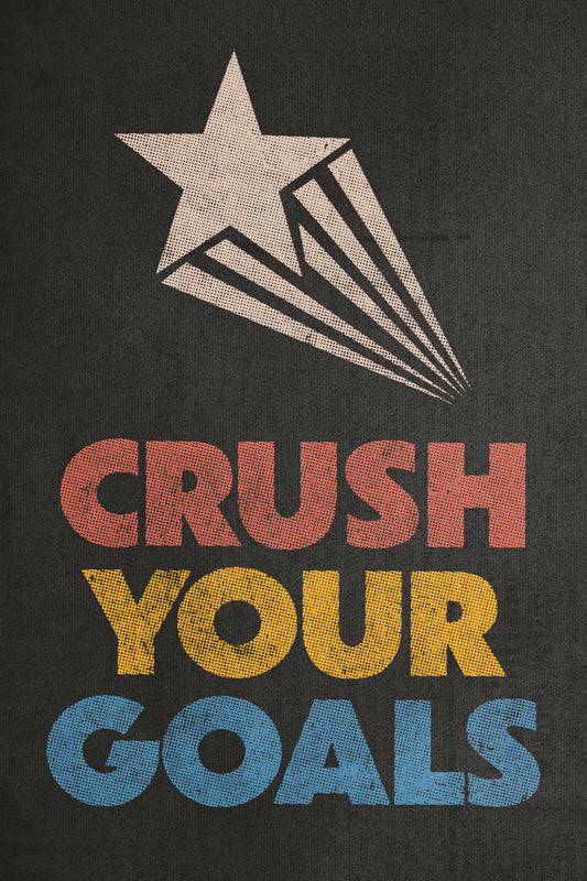 Crush Your Goals Motivational Poster Gym Workout Inspirational Decor Fitness Wall Art Print