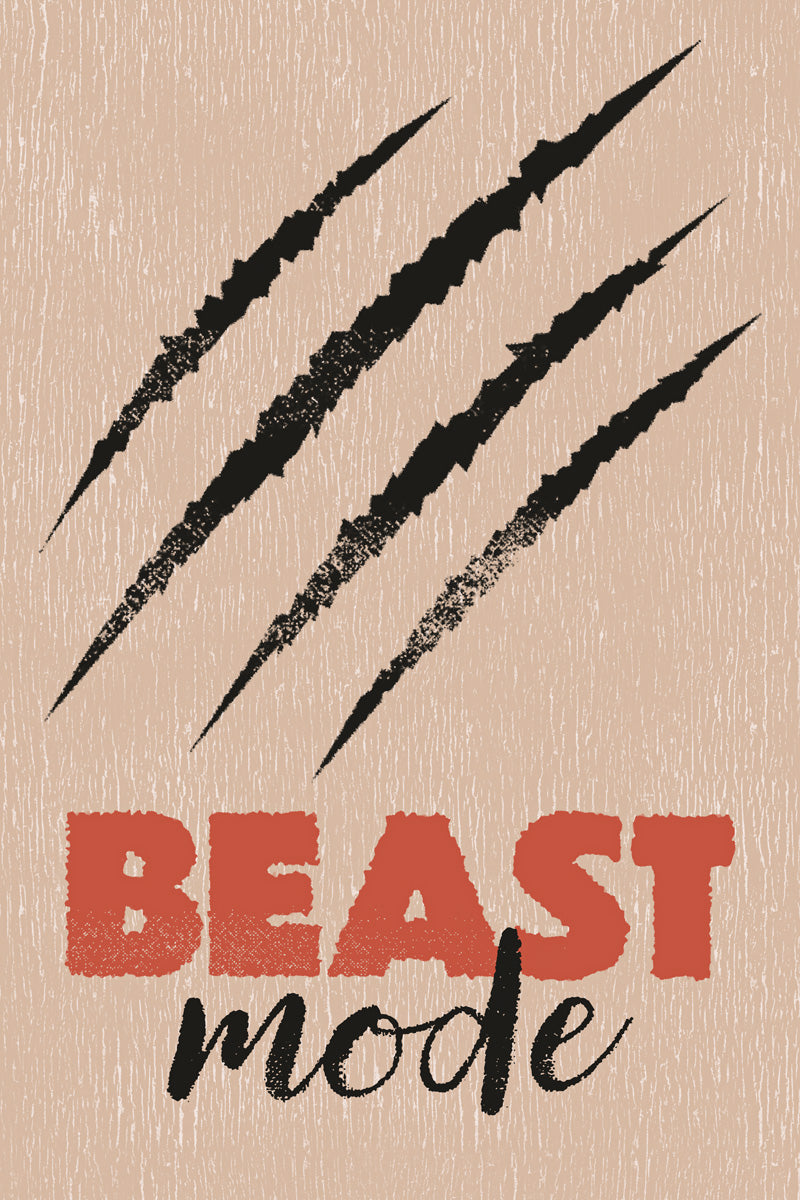 Beast Mode Motivational Poster Gym Workout Inspirational Decor Fitness Wall Art Print