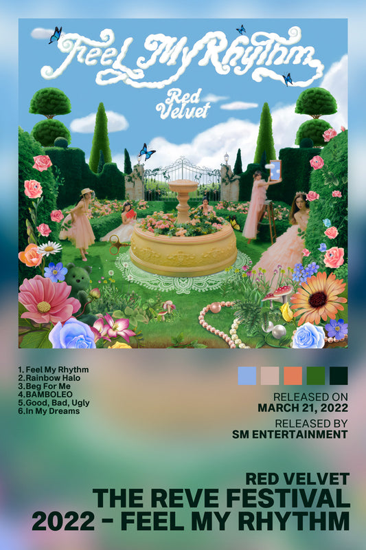 Red Velvet The ReVe Festival 2022 Album Cover Music Poster Kpop Aesthetic Female Girl Group Cover Wall Art