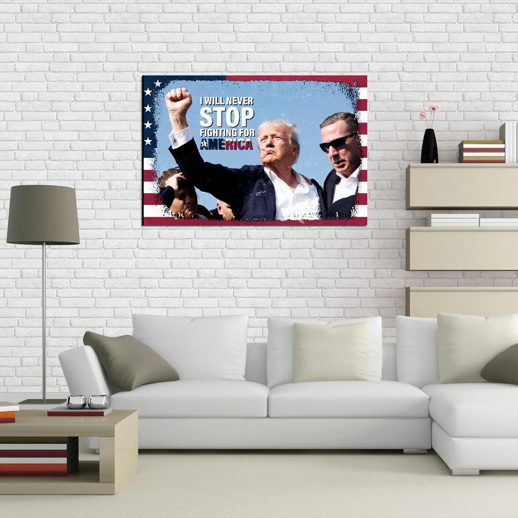 Donald Trump Shot Poster July 14 2024 USA Election President Attempt Poster