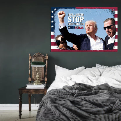 Donald Trump Shot Poster July 14 2024 USA Election President Attempt Poster