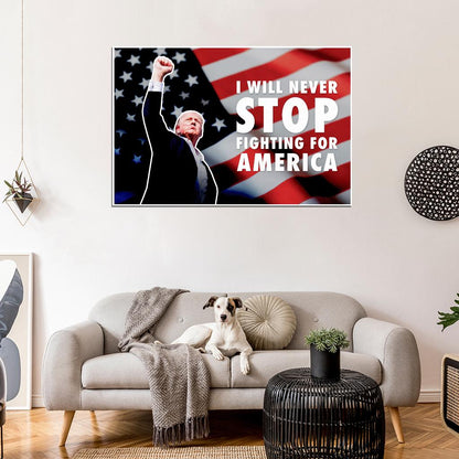 Donald Trump Shot Poster July 14 2024 USA Election President Attempt Poster