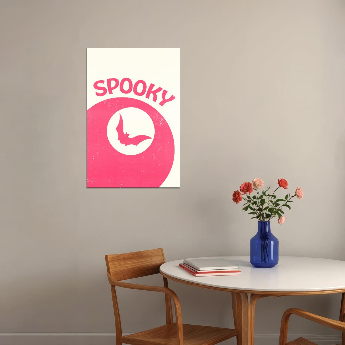 Spooky Lucky Eight Ball Poster Cute Pink Wall Art Trendy Coquette Halloween Print Preppy Wall Decor - xonomax