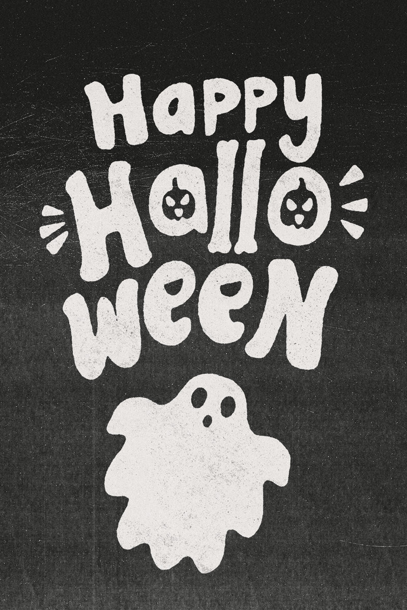 Happy Halloween Poster Boho Ghost Art Halloween Minimalist Print Trendy Fall Wall Decor for Autumn - xonomax