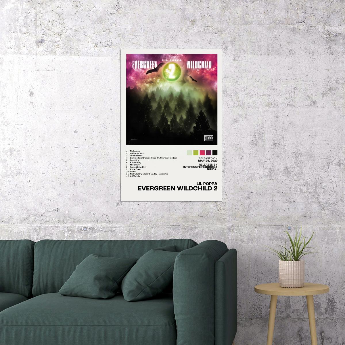 Poster - Lil Poppa Evergreen Wildchild 2 Album Cover Music Poster