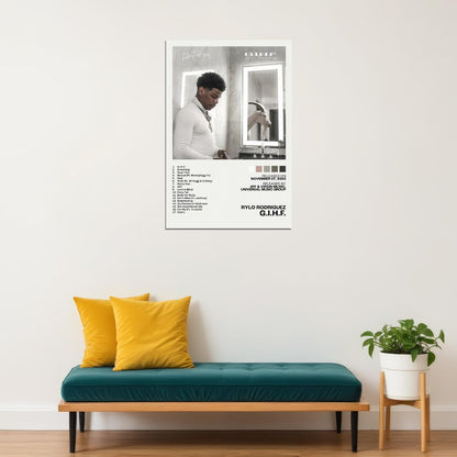 Rylo Rodriguez G.I.H.F. Album Cover Music Poster Rap Home Decor For Living Room Hip-Hop Aesthetic Rapper Album Wall Art Records Poster Wall Decor For Bedroom