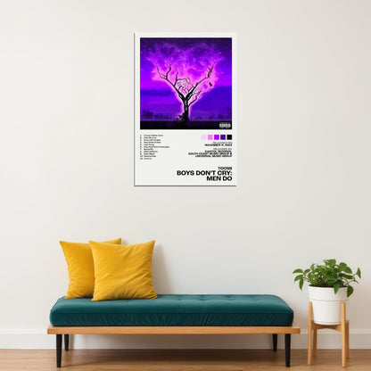 Toosii Boys Don’t Cry: Men Do Album Cover Music Poster Rap Home Decor For Living Room Hip-Hop Aesthetic Rapper Album Wall Art Records Poster Wall Decor For Bedroom