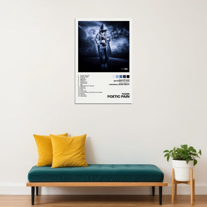 Toosii Poetic Pain Album Cover Music Poster Rap Home Decor For Living Room Hip-Hop Aesthetic Rapper Album Wall Art Records Poster Wall Decor For Bedroom