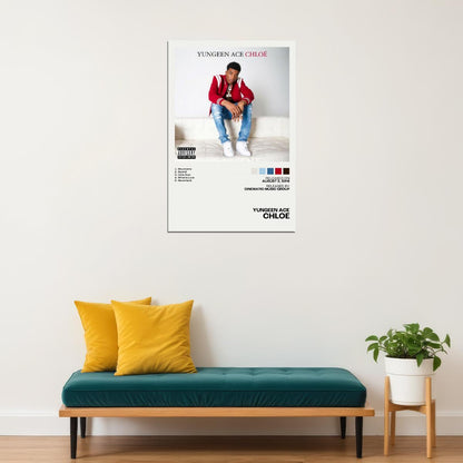 Yungeen Ace Chloe Album Cover Music Poster Rap Home Decor For Living Room Hip-Hop Aesthetic Rapper Album Wall Art Records Poster Wall Decor For Bedroom