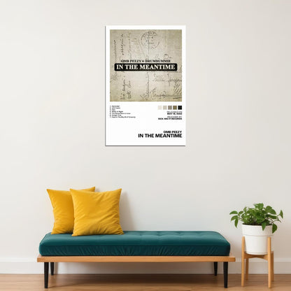 OMB Peezy In The Meantime Album Cover Music Poster Rap Home Decor For Living Room Hip-Hop Aesthetic Rapper Album Wall Art Records Poster Wall Decor For Bedroom