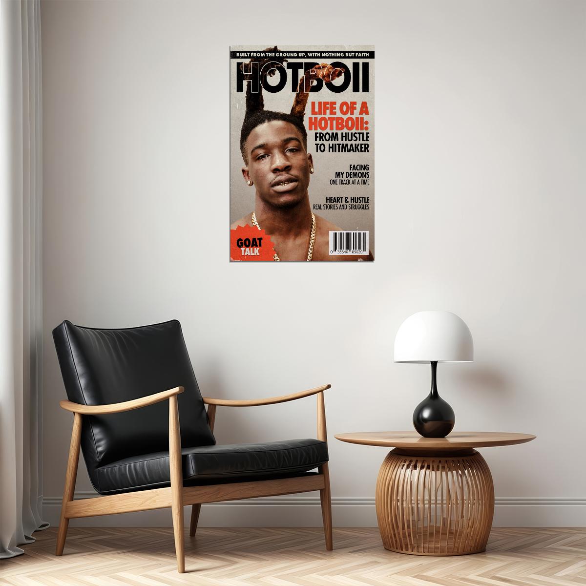 Poster - Hotboii Rapper Music Poster Gritty Urban Classic