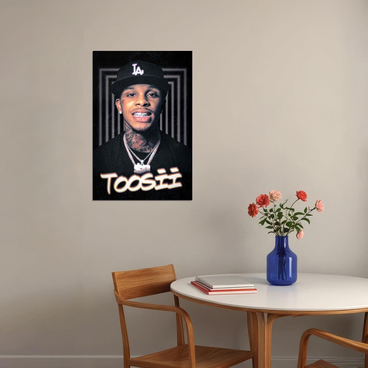 Toosii Rapper Music Poster Urban Aesthetic Retro Hip-Hop Wall Art Classic Street Style Influence Print for Dedicated Rap Fans Modern Room Decor - xonomax