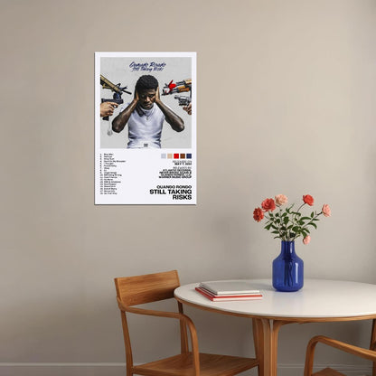 Quando Rondo Still Taking Risks Album Cover Music Poster Rap Home Decor For Living Room Hip-Hop Aesthetic Rapper Album Wall Art Records Poster Wall Decor For Bedroom - xonomax