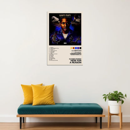 Quando Rondo Here For A Reason Album Cover Music Poster Rap Home Decor For Living Room Hip-Hop Aesthetic Rapper Album Wall Art Records Poster Wall Decor For Bedroom - xonomax