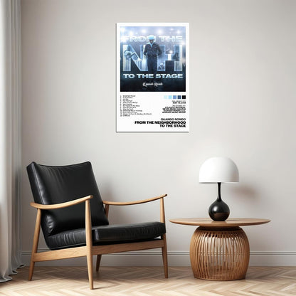 Quando Rondo From the Neighborhood to the Stage Album Cover Music Poster Rap Home Decor For Living Room Hip-Hop Aesthetic Rapper Album Wall Art Poster Wall Decor - xonomax