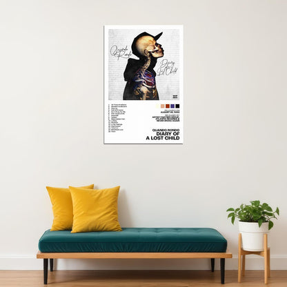 Quando Rondo Diary of a Lost Child Album Cover Music Poster Rap Home Decor For Living Room Hip-Hop Aesthetic Rapper Album Wall Art Records Poster Wall Decor For Bedroom - xonomax