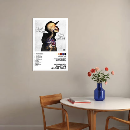 Quando Rondo Diary of a Lost Child Album Cover Music Poster Rap Home Decor For Living Room Hip-Hop Aesthetic Rapper Album Wall Art Records Poster Wall Decor For Bedroom - xonomax