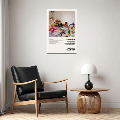 NLE Choppa SLUT SZN Album Cover Music Poster Rap Home Decor For Living Room Hip-Hop Aesthetic Rapper Album Wall Art Records Poster Wall Decor For Bedroom - xonomax