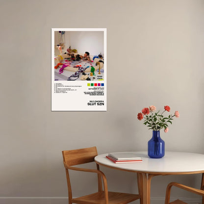 NLE Choppa SLUT SZN Album Cover Music Poster Rap Home Decor For Living Room Hip-Hop Aesthetic Rapper Album Wall Art Records Poster Wall Decor For Bedroom - xonomax
