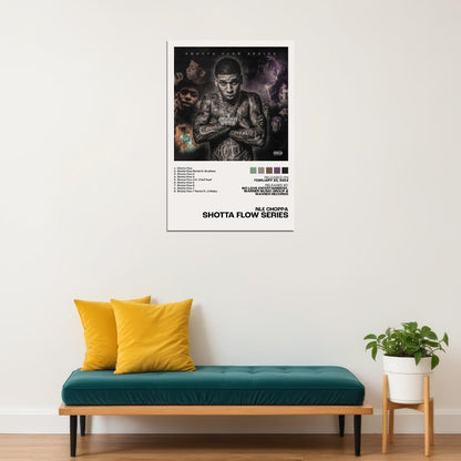 NLE Choppa Shotta Flow Series Album Cover Music Poster Rap Home Decor For Living Room Hip-Hop Aesthetic Rapper Album Wall Art Records Poster Wall Decor For Bedroom - xonomax