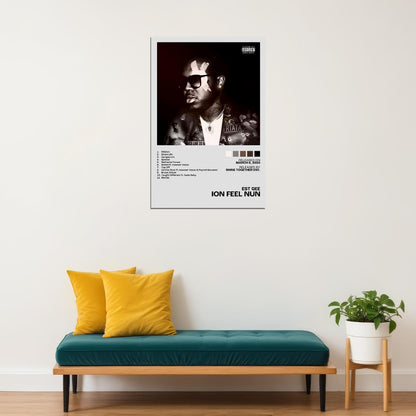 EST Gee Ion Feel Nun Album Cover Music Poster Rap Home Decor For Living Room Hip-Hop Aesthetic Rapper Album Wall Art Records Poster Wall Decor For Bedroom