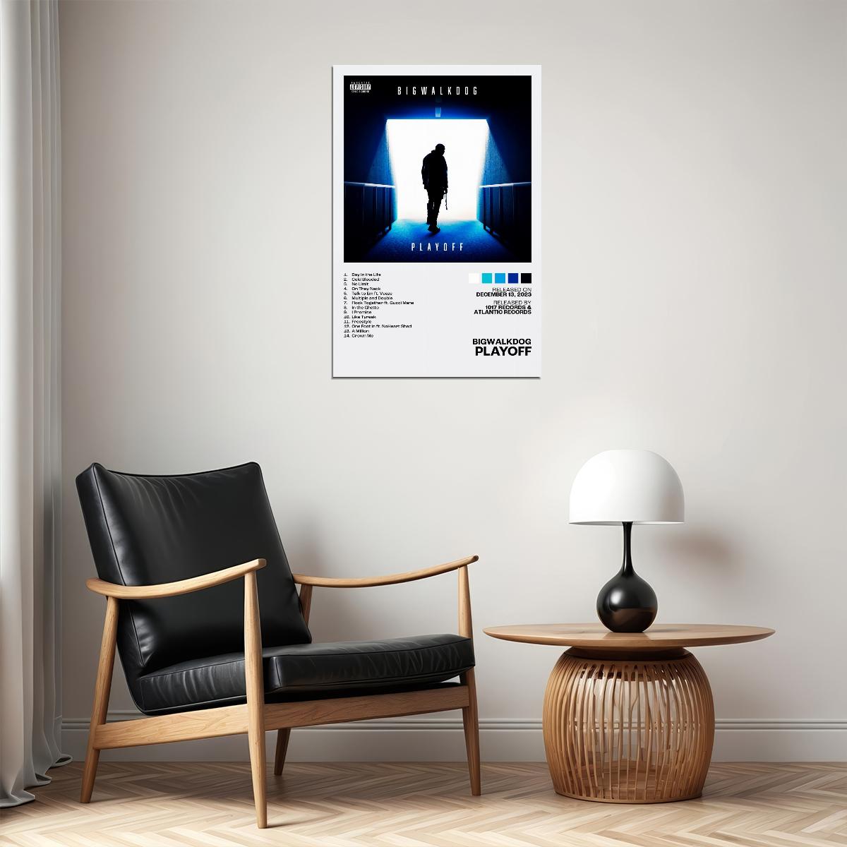 BigWalkDog Playoff Album Cover Music Poster Rap Home Decor For Living Room Hip-Hop Aesthetic Rapper Album Wall Art Records Poster Wall Decor For Bedroom - xonomax
