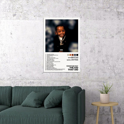 Babyface Ray The Kid That Did Album Cover Music Poster Rap Home Decor For Living Room Hip-Hop Aesthetic Rapper Album Wall Art Records Poster Wall Decor For Bedroom