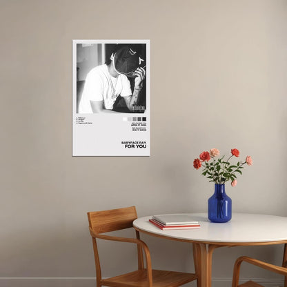 Babyface Ray For You Album Cover Music Poster Rap Home Decor For Living Room Hip-Hop Aesthetic Rapper Album Wall Art Records Poster Wall Decor For Bedroom - xonomax