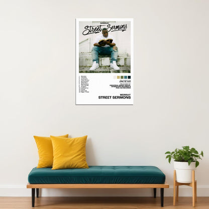 Morray Street Sermons Album Cover Music Poster Rap Home Decor For Living Room Hip-Hop Aesthetic Rapper Album Wall Art Records Poster Wall Decor For Bedroom