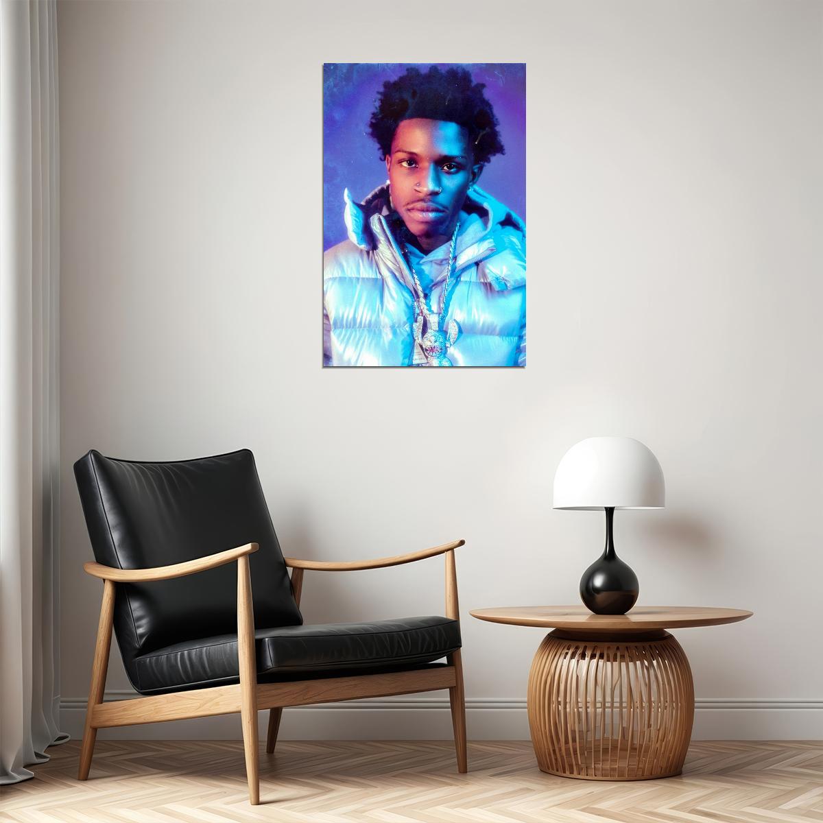 Quando Rondo Rapper Music Poster Dynamic Urban Style Hip-Hop Aesthetic Wall Art Cool Street Vibes for Modern Decor Rap Culture Room Perfect for True Hip-Hop Fans