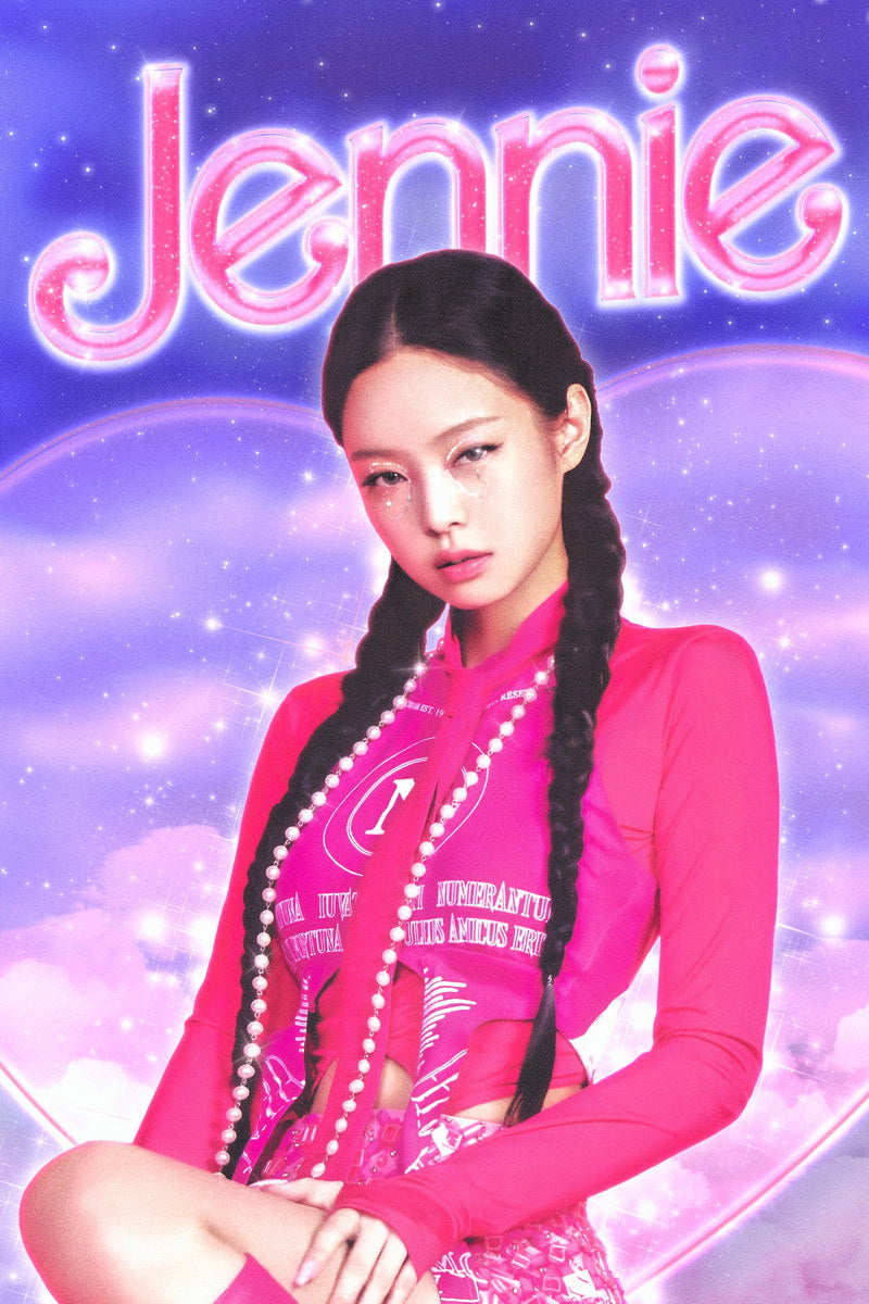 Jennie Blackpink Poster Kpop Idol Hot Pink Aesthetic Wall Art Cute Coquette Print Korean Pop Trendy Room Decor Y2k Core Soft Girl Kpop Merch Gift Idea For Fans Barbiecore Wall Decor