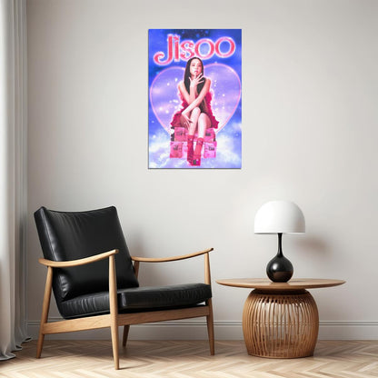 Jisoo Blackpink Poster Kpop Idol Pink Aesthetic Wall Art Cute Coquette Print Korean Pop Trendy Room Decor Y2k Core Soft Girl Kpop Merch Gift Idea For Fans Barbiecore Wall Decor