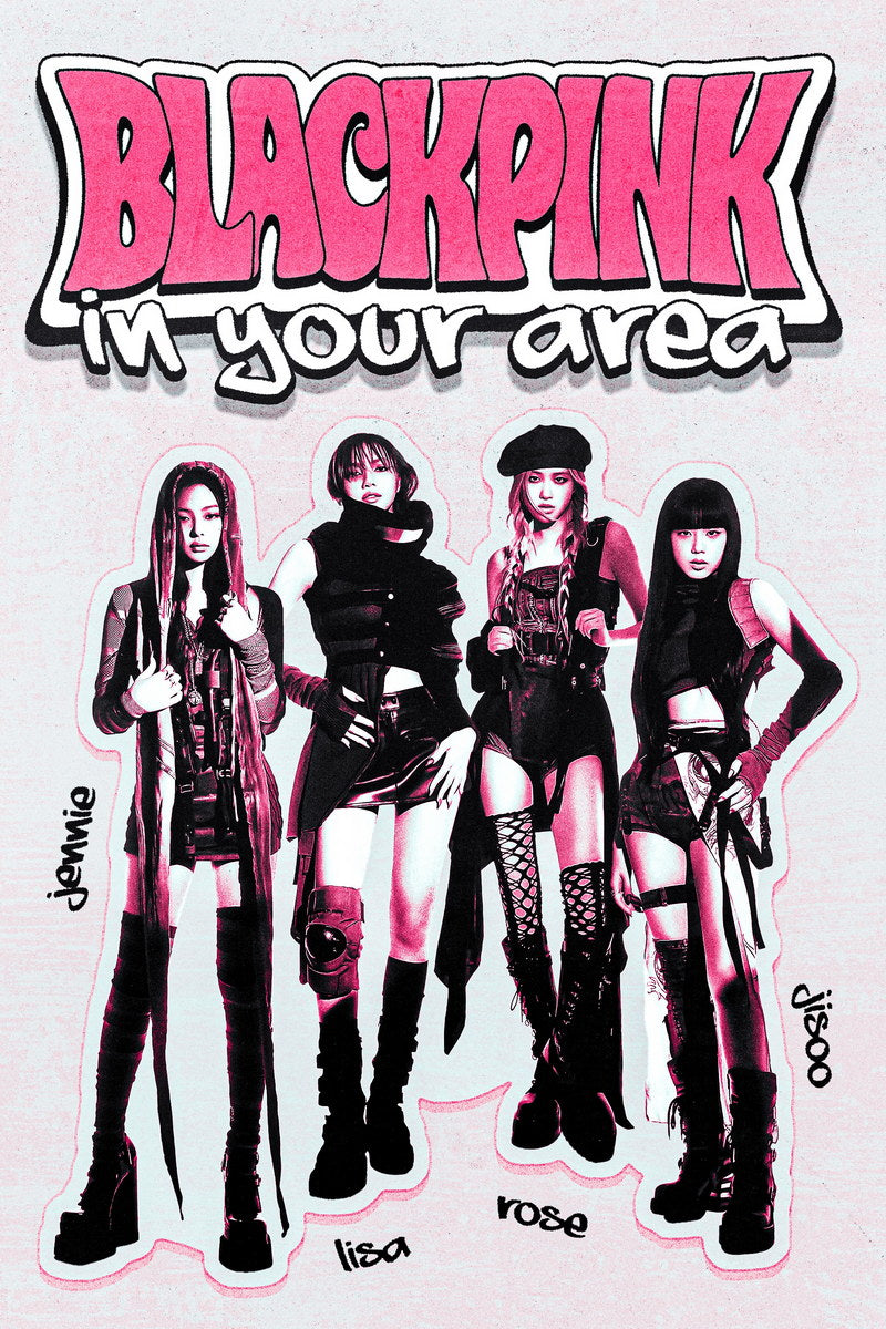 Blackpink In Your Area Poster Korean Music Print Trendy Kpop Room Decor Y2k Aesthetic Girl Group Fanart Bedroom Wall Decor Kpop Poster Gift