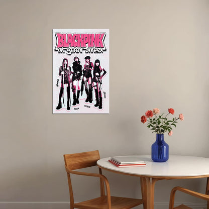 Blackpink In Your Area Poster Korean Music Print Trendy Kpop Room Decor Y2k Aesthetic Girl Group Fanart Bedroom Wall Decor Kpop Poster Gift