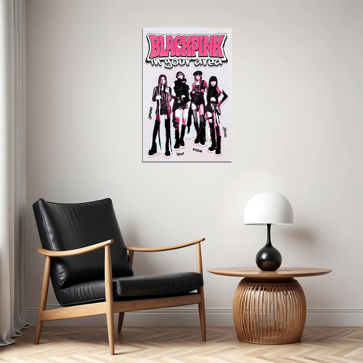 Blackpink In Your Area Poster Korean Music Print Trendy Kpop Room Decor Y2k Aesthetic Girl Group Fanart Bedroom Wall Decor Kpop Poster Gift