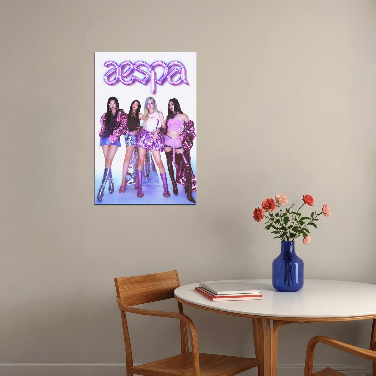 Aespa Karina Winter Giselle Ningning Supernova Kpop Music Poster Girl Group Wall Art Korean Pop Music Print Trendy Y2k Aesthetic Room Decor Kpop Merch For Fans Kawaii Aesthetic - xonomax