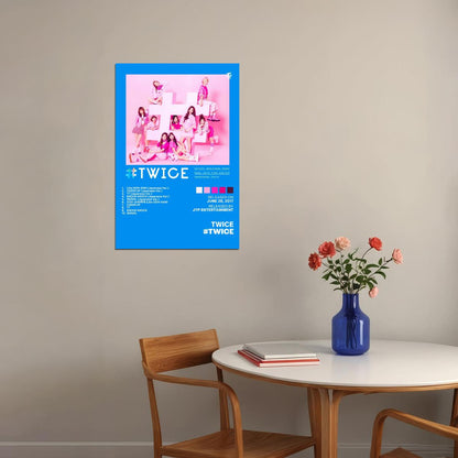 Twice Twice Album Cover Music Poster K-pop Home Decor For Living Room Aesthetic Kpop Female Girl Group Cover Trendy Korean Dorm Wall Art - xonomax