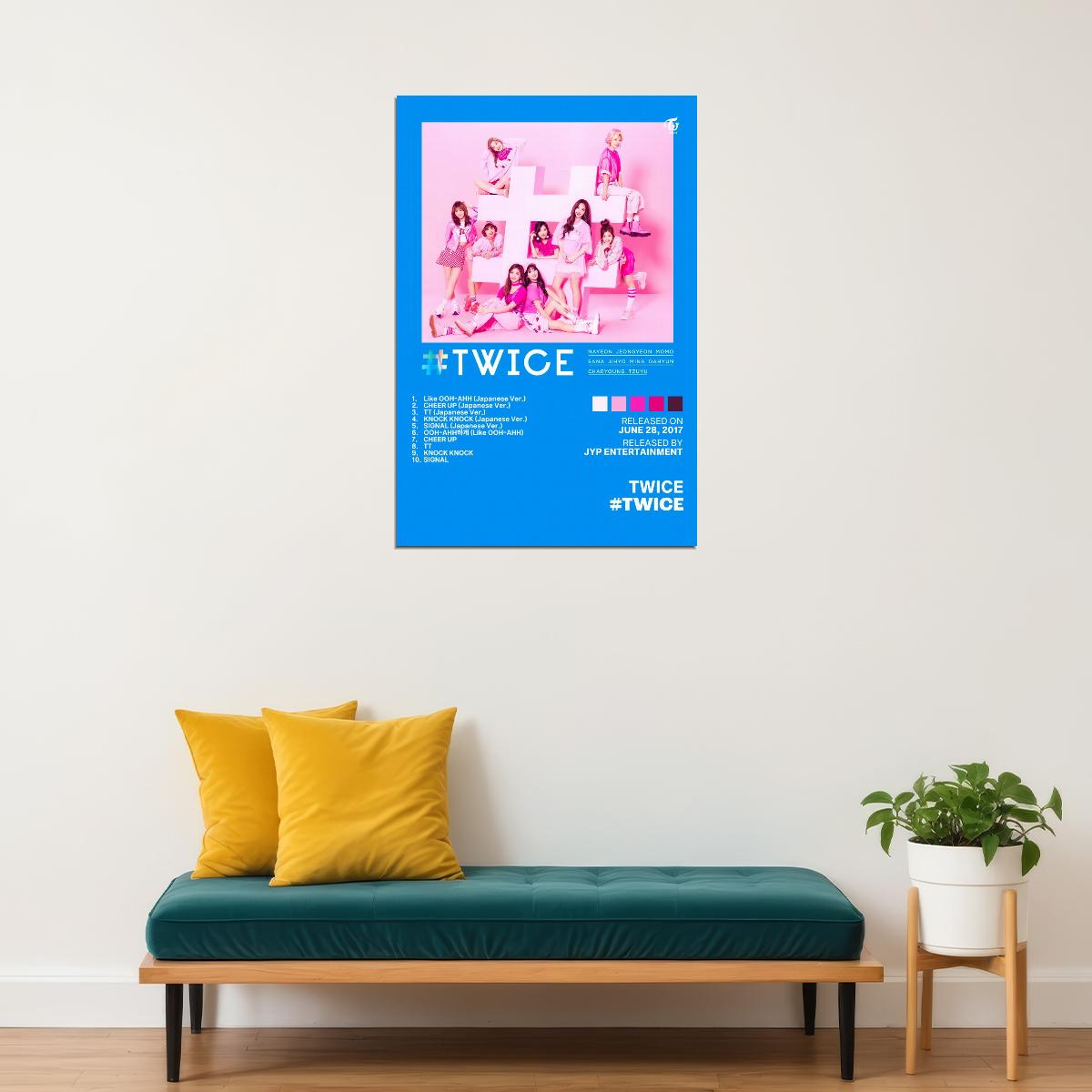 Twice Twice Album Cover Music Poster K-pop Home Decor For Living Room Aesthetic Kpop Female Girl Group Cover Trendy Korean Dorm Wall Art - xonomax