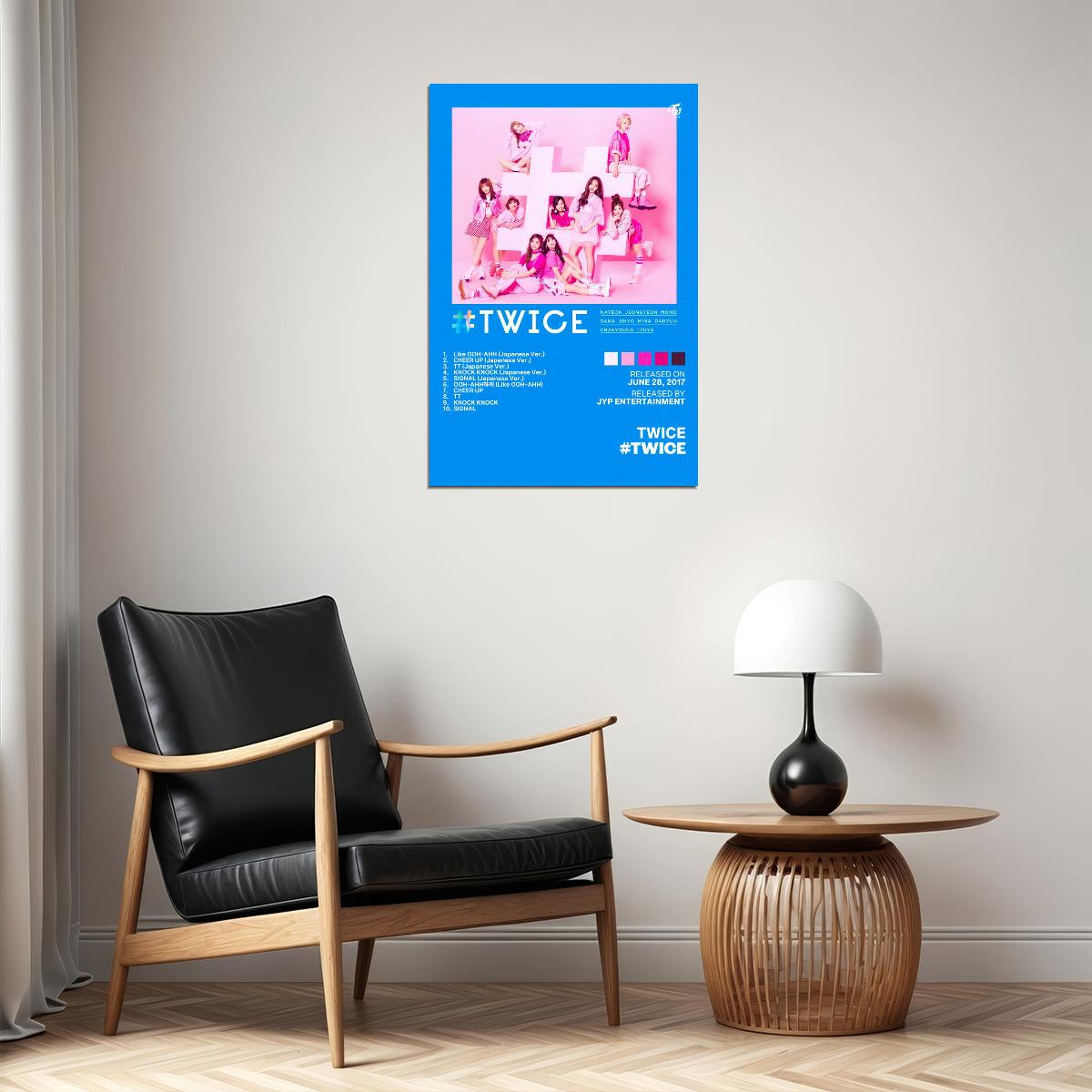 Twice Twice Album Cover Music Poster K-pop Home Decor For Living Room Aesthetic Kpop Female Girl Group Cover Trendy Korean Dorm Wall Art - xonomax
