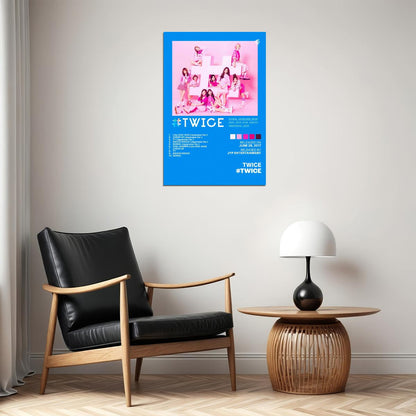 Twice Twice Album Cover Music Poster K-pop Home Decor For Living Room Aesthetic Kpop Female Girl Group Cover Trendy Korean Dorm Wall Art - xonomax
