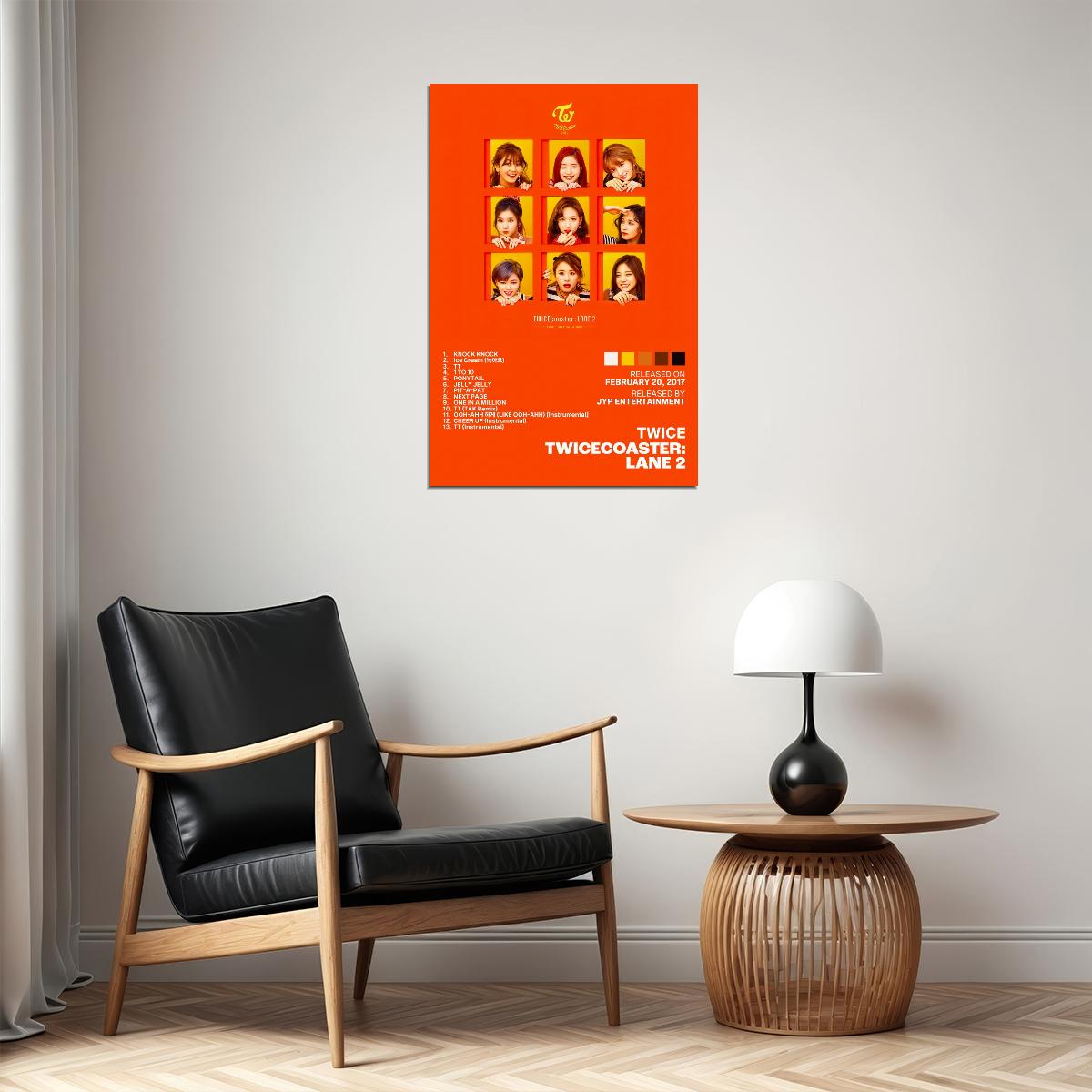 Twice TWICEcoaster Lane 2 Album Cover Music Poster K-pop Home Decor For Living Room Aesthetic Kpop Female Girl Group Cover Trendy Korean Dorm Wall Art - xonomax