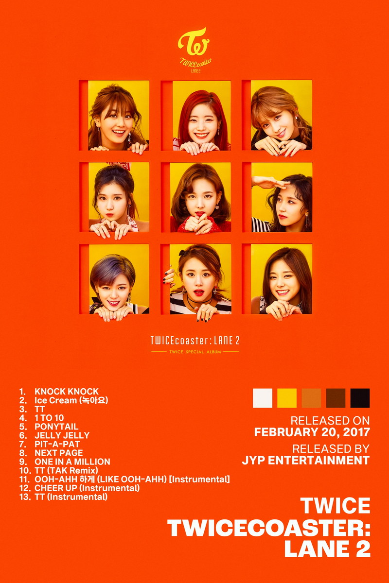 Twice TWICEcoaster Lane 2 Album Cover Music Poster K-pop Home Decor For Living Room Aesthetic Kpop Female Girl Group Cover Trendy Korean Dorm Wall Art - xonomax