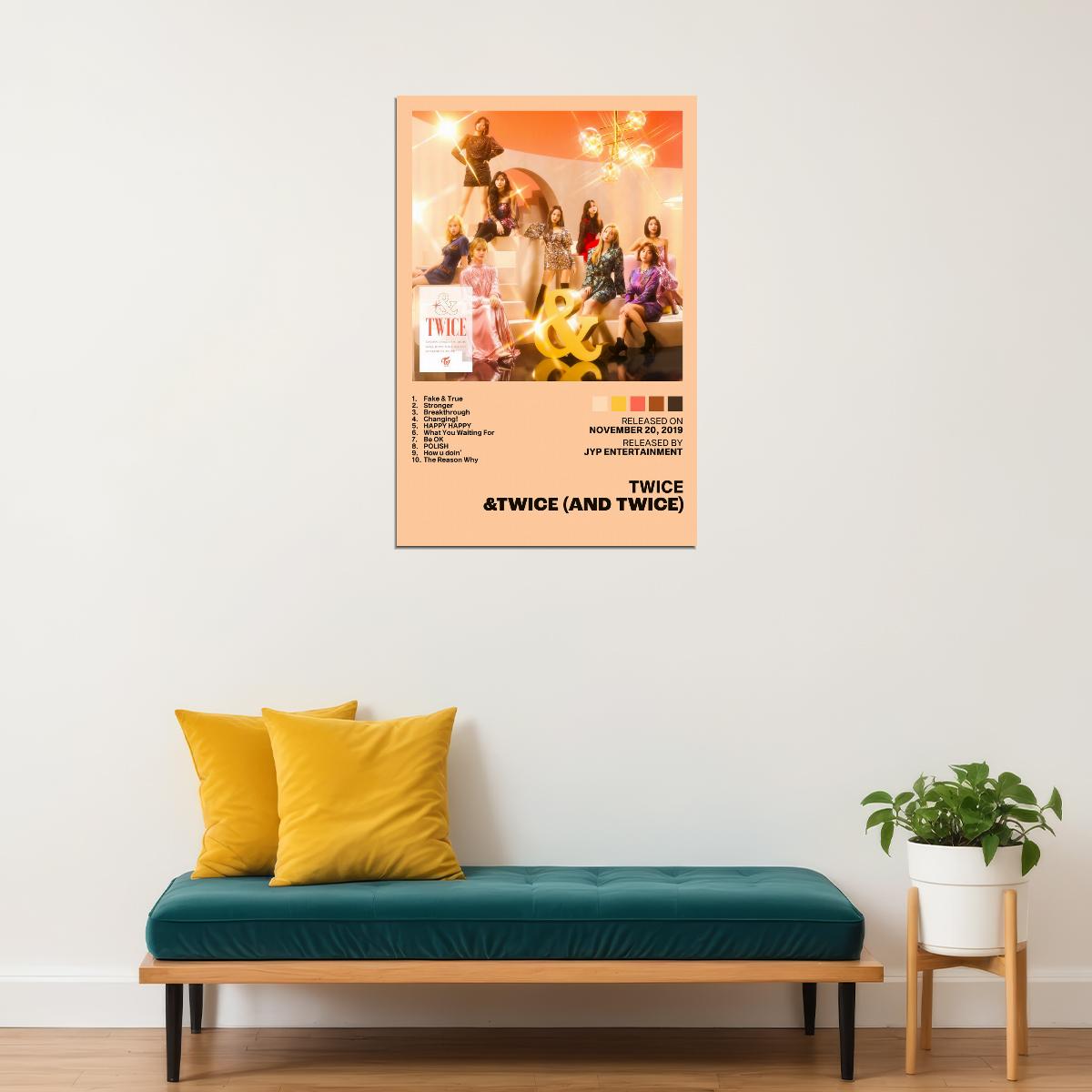 Twice &twice (And Twice) Album Cover Music Poster K-pop Home Decor For Living Room Aesthetic Kpop Female Girl Group Cover Trendy Korean Dorm Wall Art