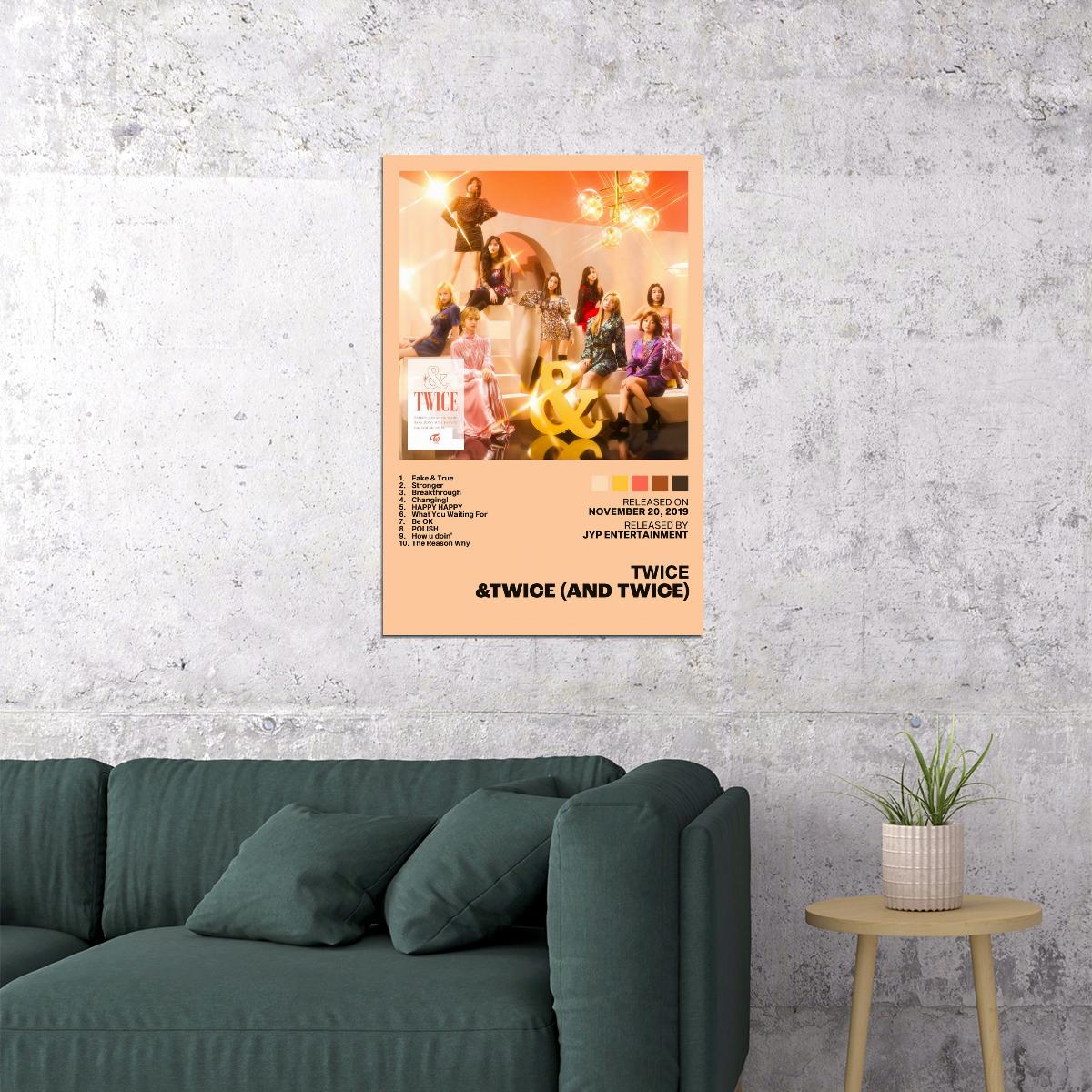 Twice &twice (And Twice) Album Cover Music Poster K-pop Home Decor For Living Room Aesthetic Kpop Female Girl Group Cover Trendy Korean Dorm Wall Art