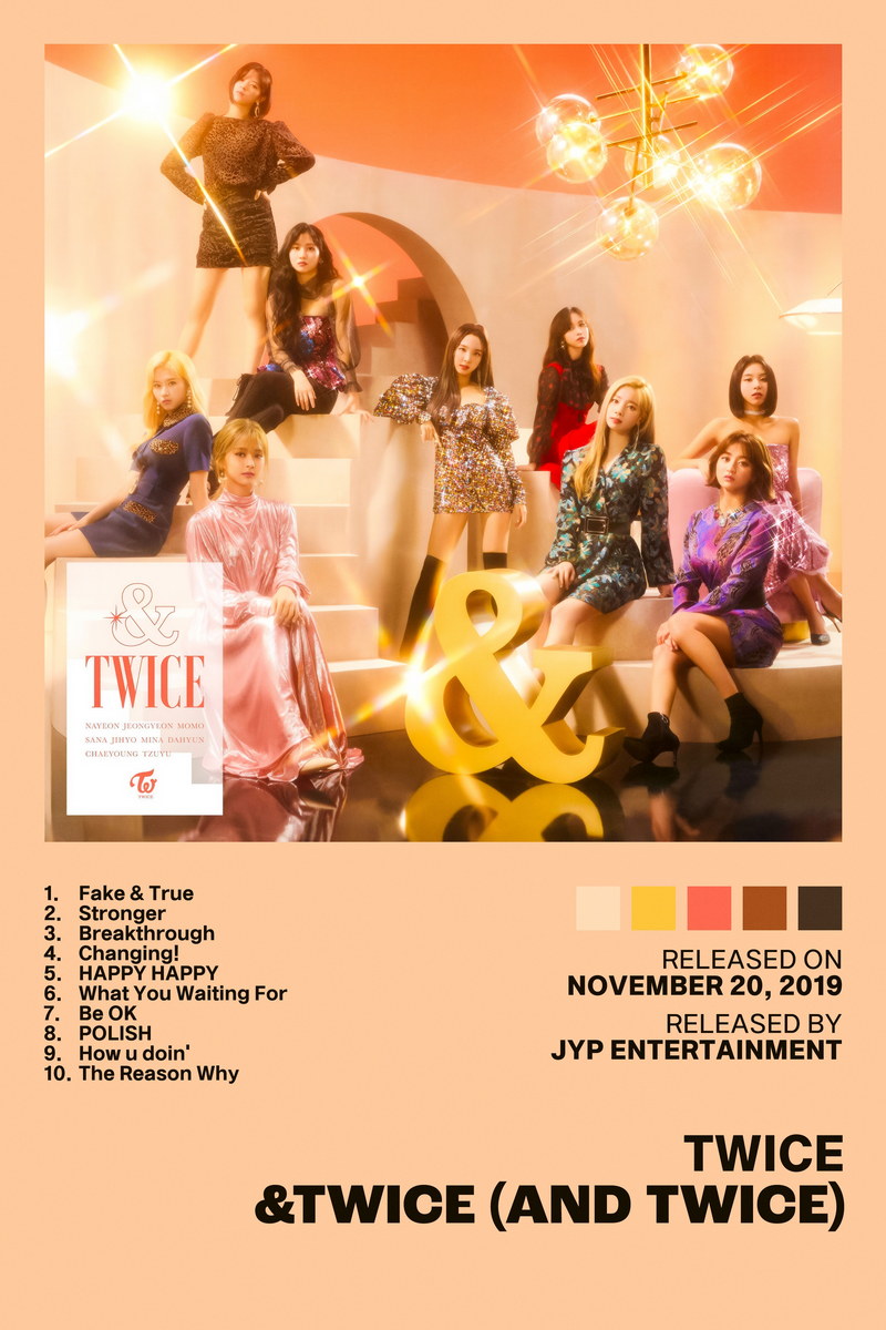 Twice &twice (And Twice) Album Cover Music Poster K-pop Home Decor For Living Room Aesthetic Kpop Female Girl Group Cover Trendy Korean Dorm Wall Art
