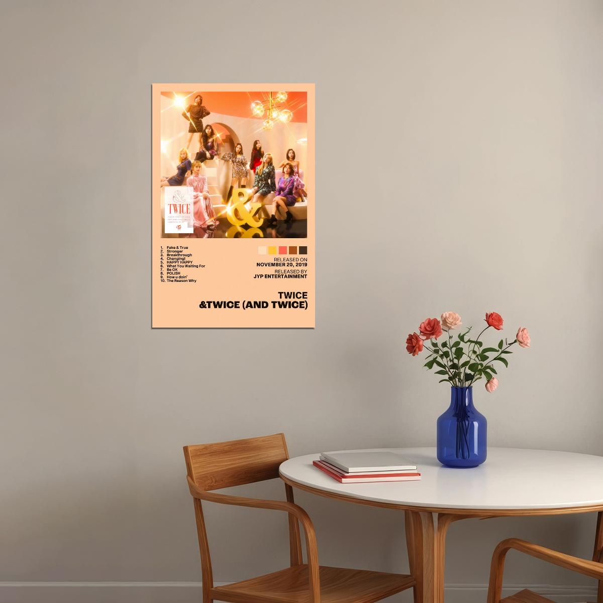 Twice &twice (And Twice) Album Cover Music Poster K-pop Home Decor For Living Room Aesthetic Kpop Female Girl Group Cover Trendy Korean Dorm Wall Art