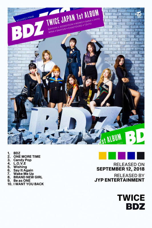 Twice Bdz Album Cover Music Poster K-pop Home Decor For Living Room Aesthetic Kpop Female Girl Group Cover Trendy Korean Dorm Wall Art