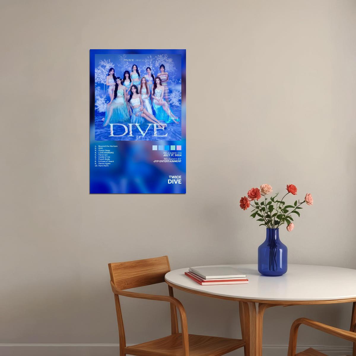 Twice Dive Album Cover Music Poster K-pop Home Decor For Living Room Aesthetic Kpop Female Girl Group Cover Trendy Korean Dorm Wall Art